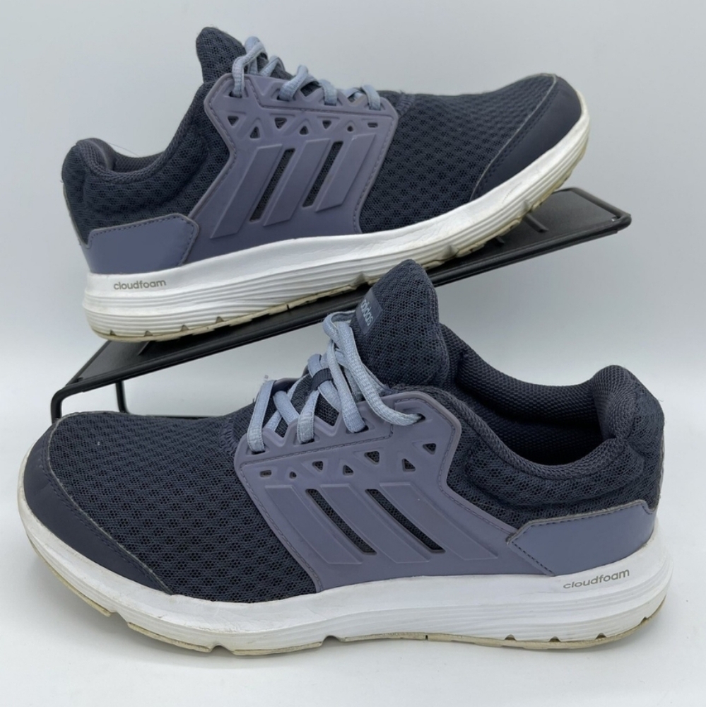 Adidas Galaxy 3 Womens Running Shoes Sneakers Cloudfoam Size 10 Blue Purple VGUC